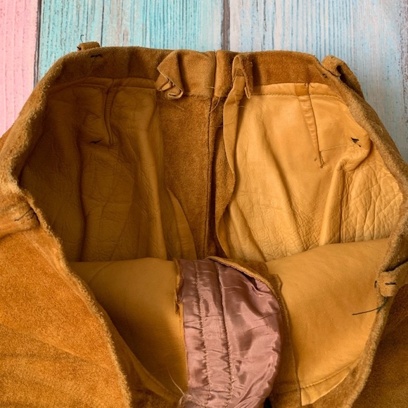 Awesome vintage suede leather flare pants - Picture 10 of 12